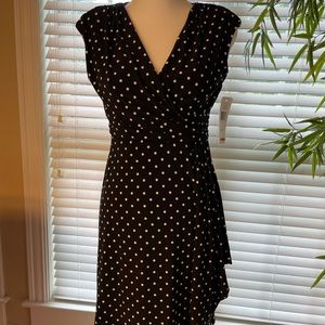 NEW Ralph Lauren Black / White Polka Dot Dress
